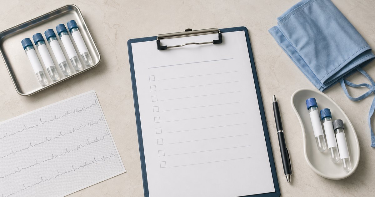Exames pré-operatórios cirurgia plástica organizados antes do procedimento